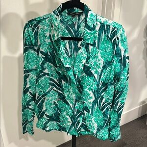 Tropical Green Floral Blazer